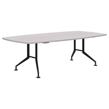 Shot Table Barrel Shape - 3000 x 1200-Unclassified-Silver Strata-Black-Commercial Traders - Office Furniture