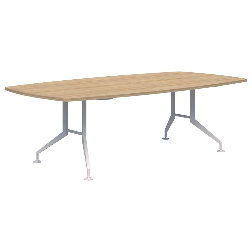 Shot Table Barrel Shape - 3000 x 1200-Unclassified-Classic Oak-White-Commercial Traders - Office Furniture