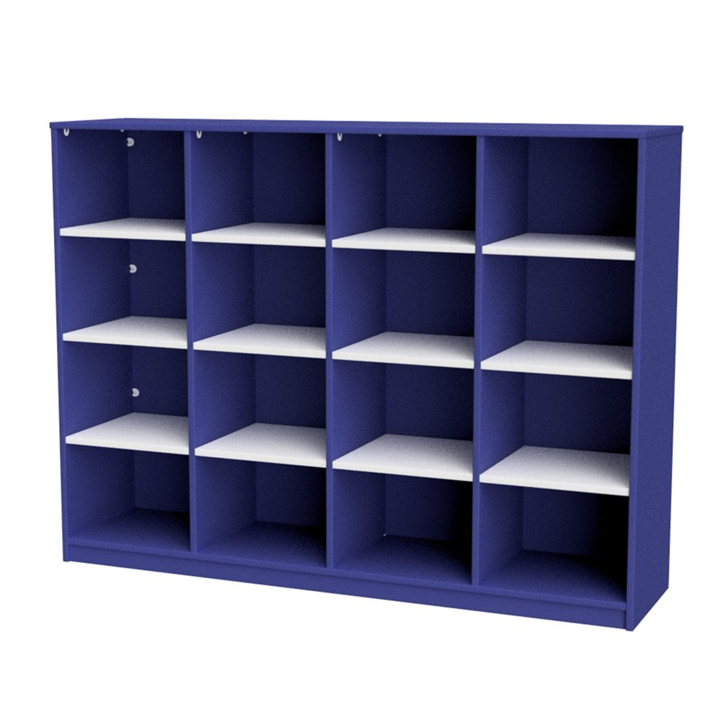 Storage Unit 16 Cube-Education Furniture-Blue/White-Commercial Traders - Office Furniture