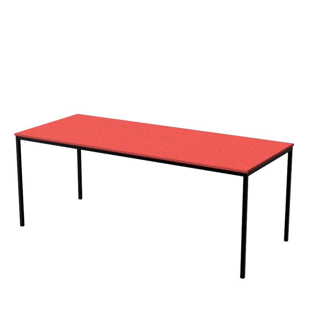 Table School Rectangle 1800mm-Education Furniture-Red-520mm-Commercial Traders - Office Furniture