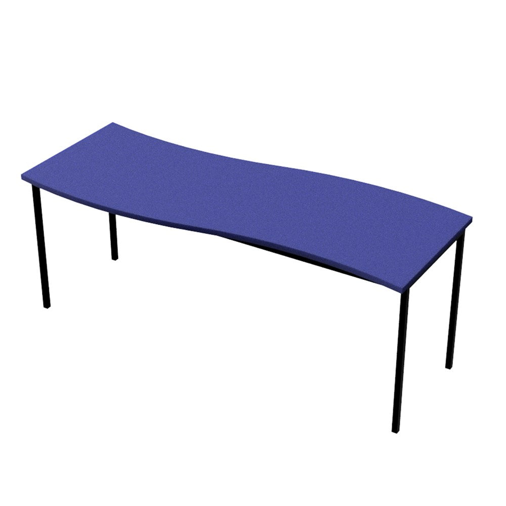 Table School Wave Rectangle 1800mm-Education Furniture-Blue-520mm-Commercial Traders - Office Furniture