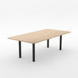 Alti Boardroom Table 2400 x 1200-Office Meeting Table-Affinity Maple-Black-North Island Delivery-Commercial Traders - Office Furniture