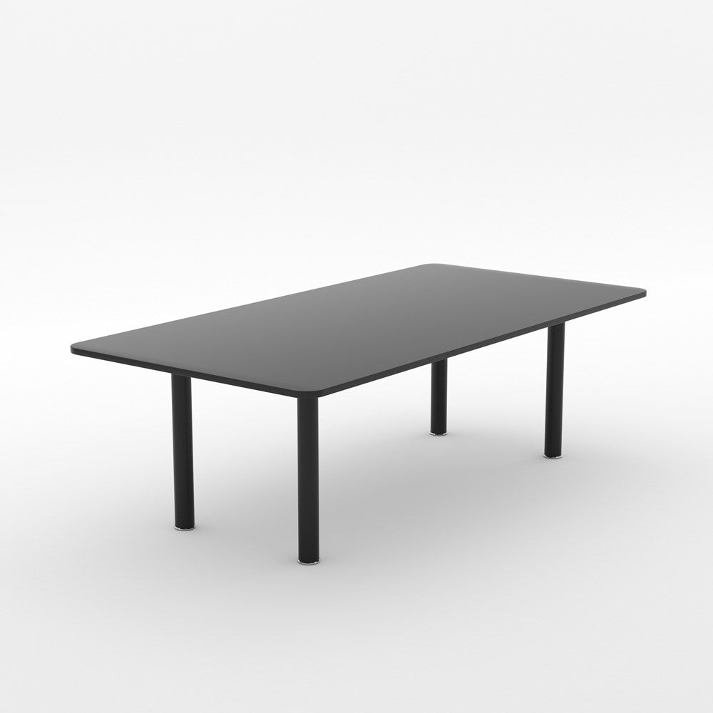 Alti Boardroom Table 2400 x 1200-Office Meeting Table-Black-Black-North Island Delivery-Commercial Traders - Office Furniture