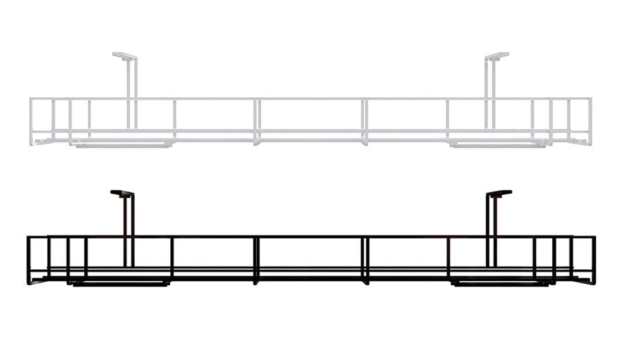 Prodigy Single Cable Management Basket-Power And Cable Management-750 mm-White-Delivery North Island-Commercial Traders - Office Furniture