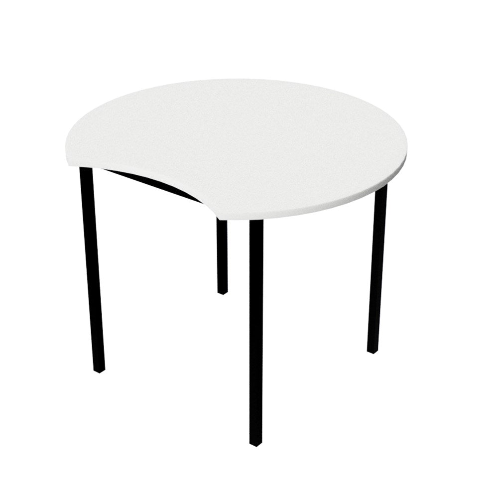 Table School Whiteboard Top Scallop Nesting 900mm-Education Furniture-520mm-Commercial Traders - Office Furniture