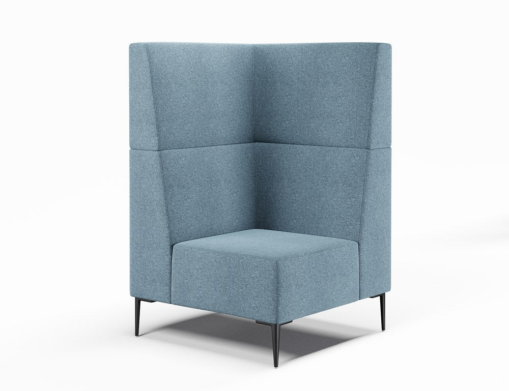 Vista 90° Square Corner-Reception Furniture-Lustrell (Vinyl)-Borsari-High-Commercial Traders - Office Furniture