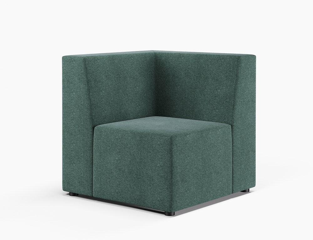 Vista 90° Square Corner-Reception Furniture-Lustrell (Vinyl)-Full Depth-Low-Commercial Traders - Office Furniture