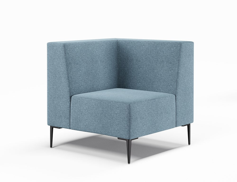 Vista 90° Square Corner-Reception Furniture-Lustrell (Vinyl)-Borsari-Low-Commercial Traders - Office Furniture