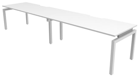 Balance 1800 2 Person Pod (Side To Side)-Desking-Classic Oak-White-800mm deep-Commercial Traders - Office Furniture