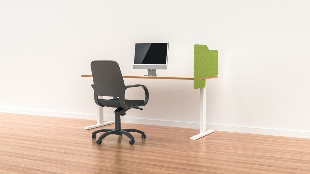 Milford Acoustic Desk Side Divider-Office Partitons-Apple Green-Commercial Traders - Office Furniture