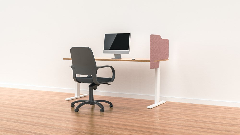 Milford Acoustic Desk Side Divider-Office Partitons-Blush Pink-Commercial Traders - Office Furniture