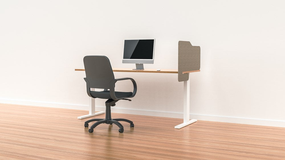 Milford Acoustic Desk Side Divider-Office Partitons-Dark Camel-Commercial Traders - Office Furniture