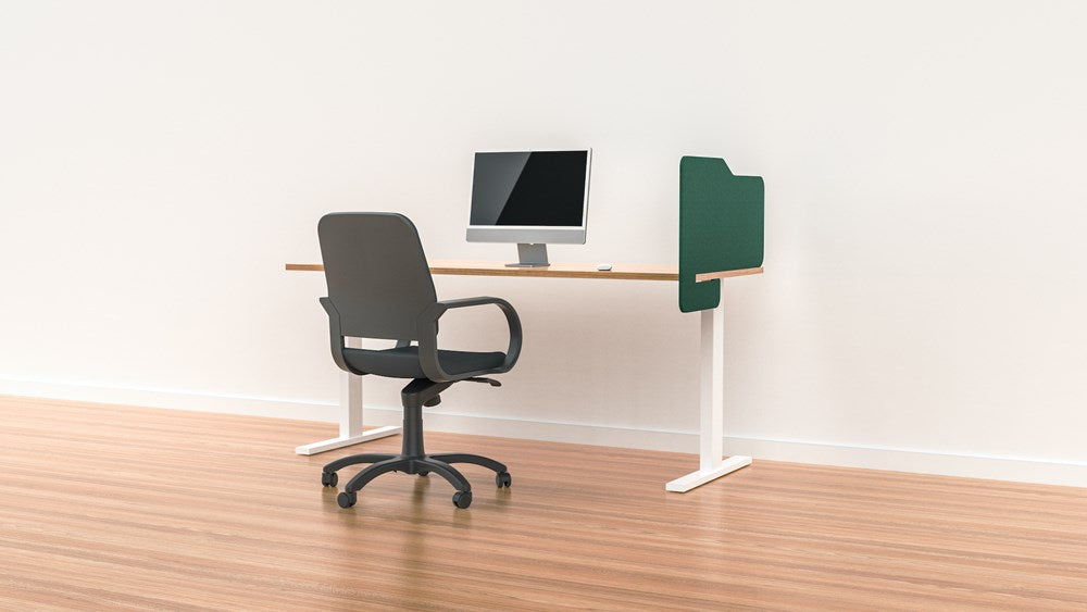 Milford Acoustic Desk Side Divider-Office Partitons-Forest Green-Commercial Traders - Office Furniture