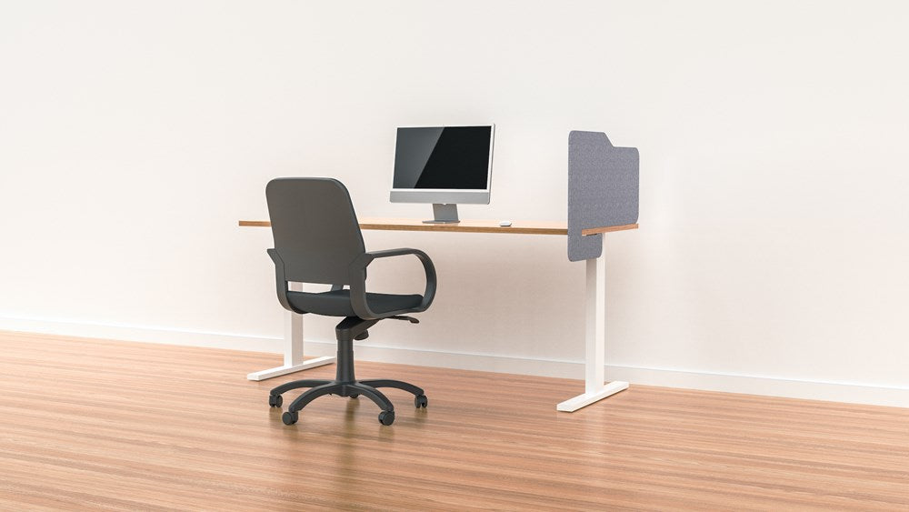 Milford Acoustic Desk Side Divider-Office Partitons-Lavender Grey-Commercial Traders - Office Furniture
