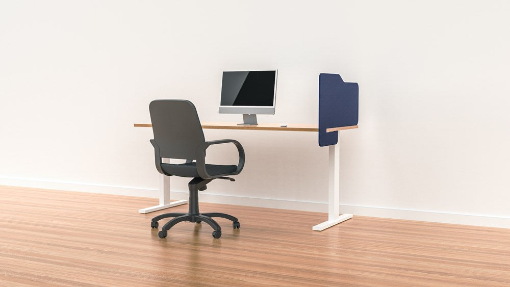 Milford Acoustic Desk Side Divider-Office Partitons-Navy Peony-Commercial Traders - Office Furniture