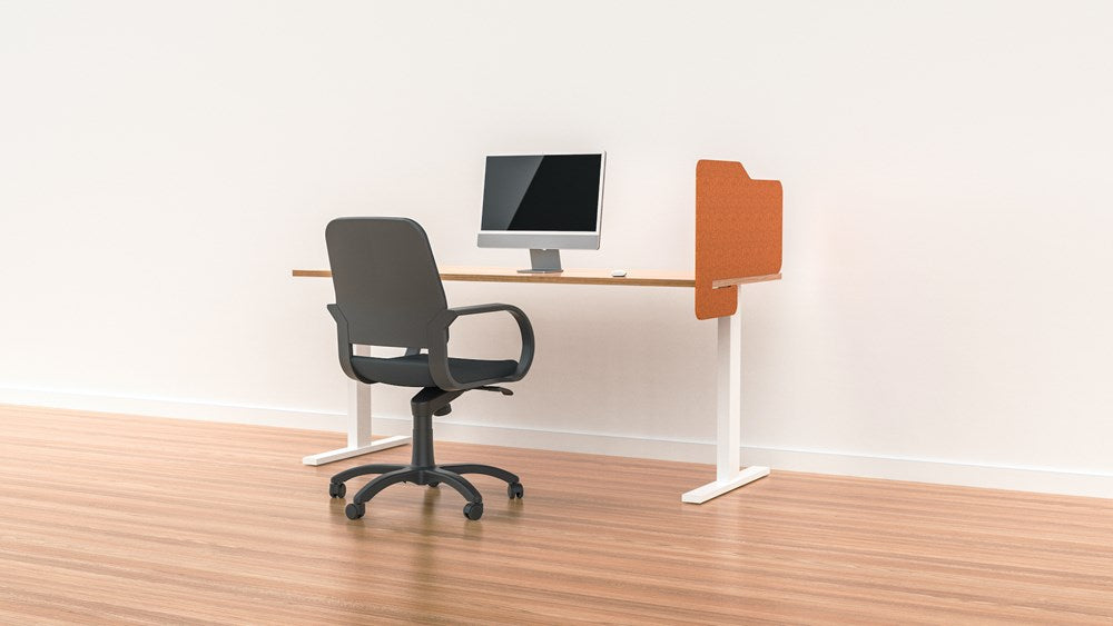 Milford Acoustic Desk Side Divider-Office Partitons-Orange-Commercial Traders - Office Furniture