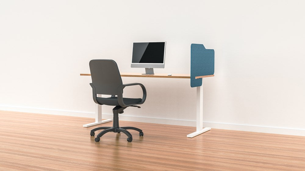 Milford Acoustic Desk Side Divider-Office Partitons-Pageant Blue-Commercial Traders - Office Furniture