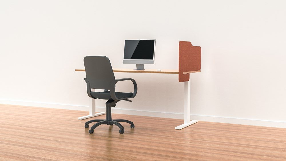 Milford Acoustic Desk Side Divider-Office Partitons-Rust-Commercial Traders - Office Furniture