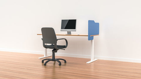 Milford Acoustic Desk Side Divider-Office Partitons-Sky Blue-Commercial Traders - Office Furniture