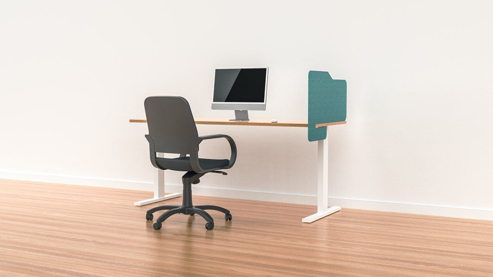 Milford Acoustic Desk Side Divider-Office Partitons-Turquoise-Commercial Traders - Office Furniture