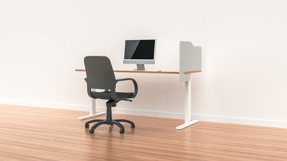 Milford Acoustic Desk Side Divider-Office Partitons-White-Commercial Traders - Office Furniture