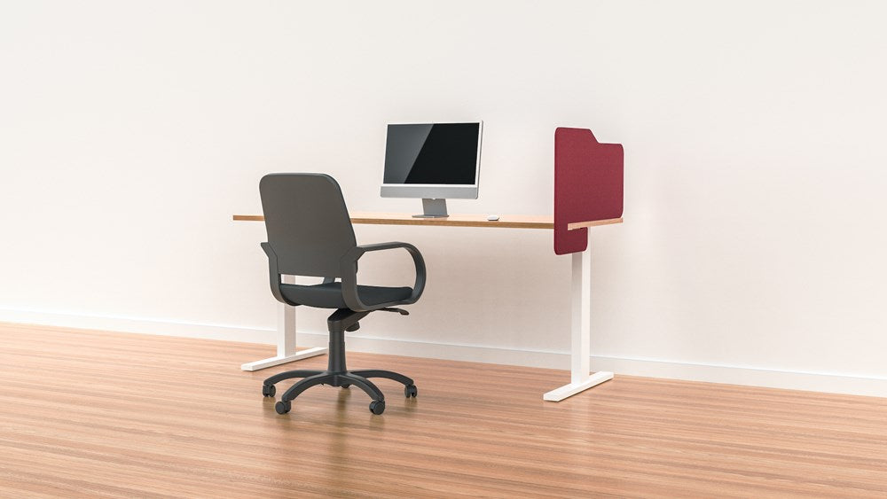 Milford Acoustic Desk Side Divider-Office Partitons-Wine-Commercial Traders - Office Furniture