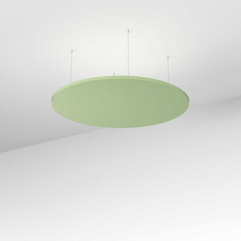Acoustic Floating Panel Round-Noise Reduction-Linen-Commercial Traders - Office Furniture
