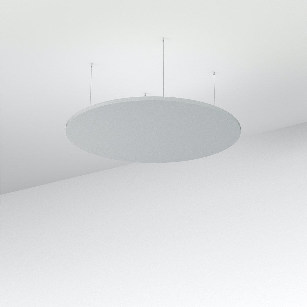 Acoustic Floating Panel Round-Noise Reduction-Lavender Grey-Commercial Traders - Office Furniture