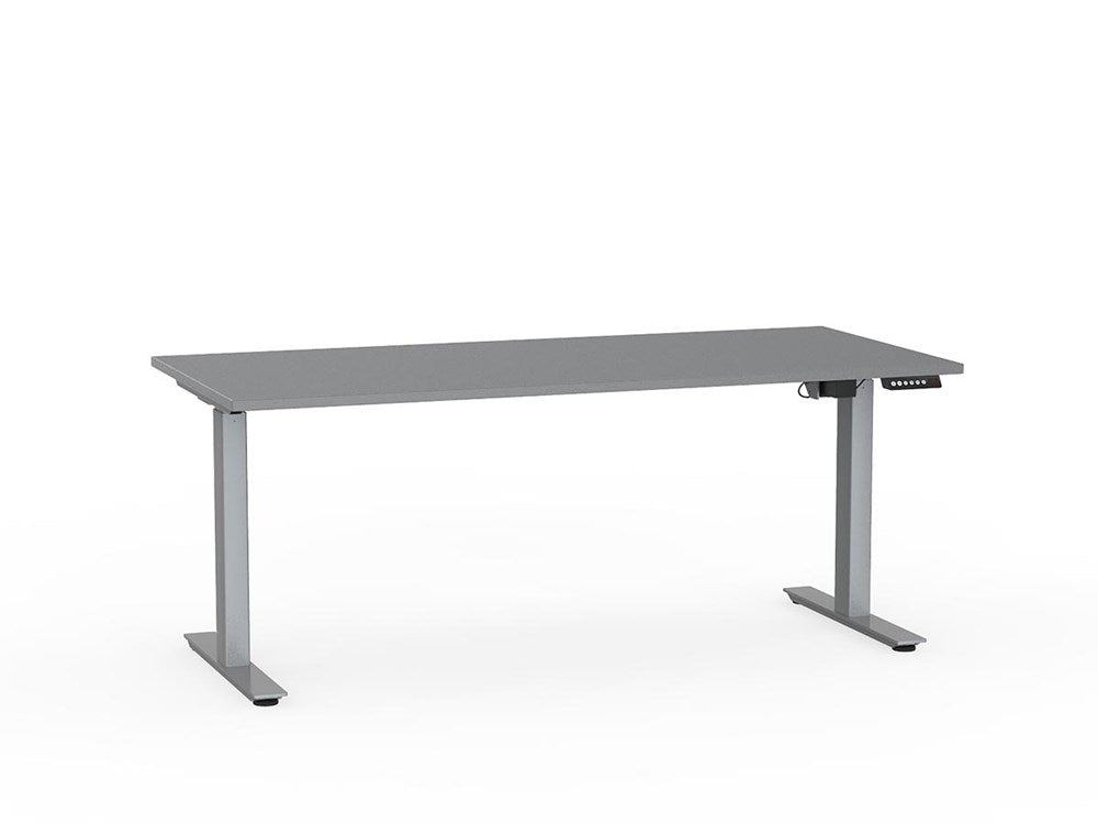Agile 1800 x 800 Electric Desk (2 Column)-Desking-Silver-Silver-Commercial Traders - Office Furniture