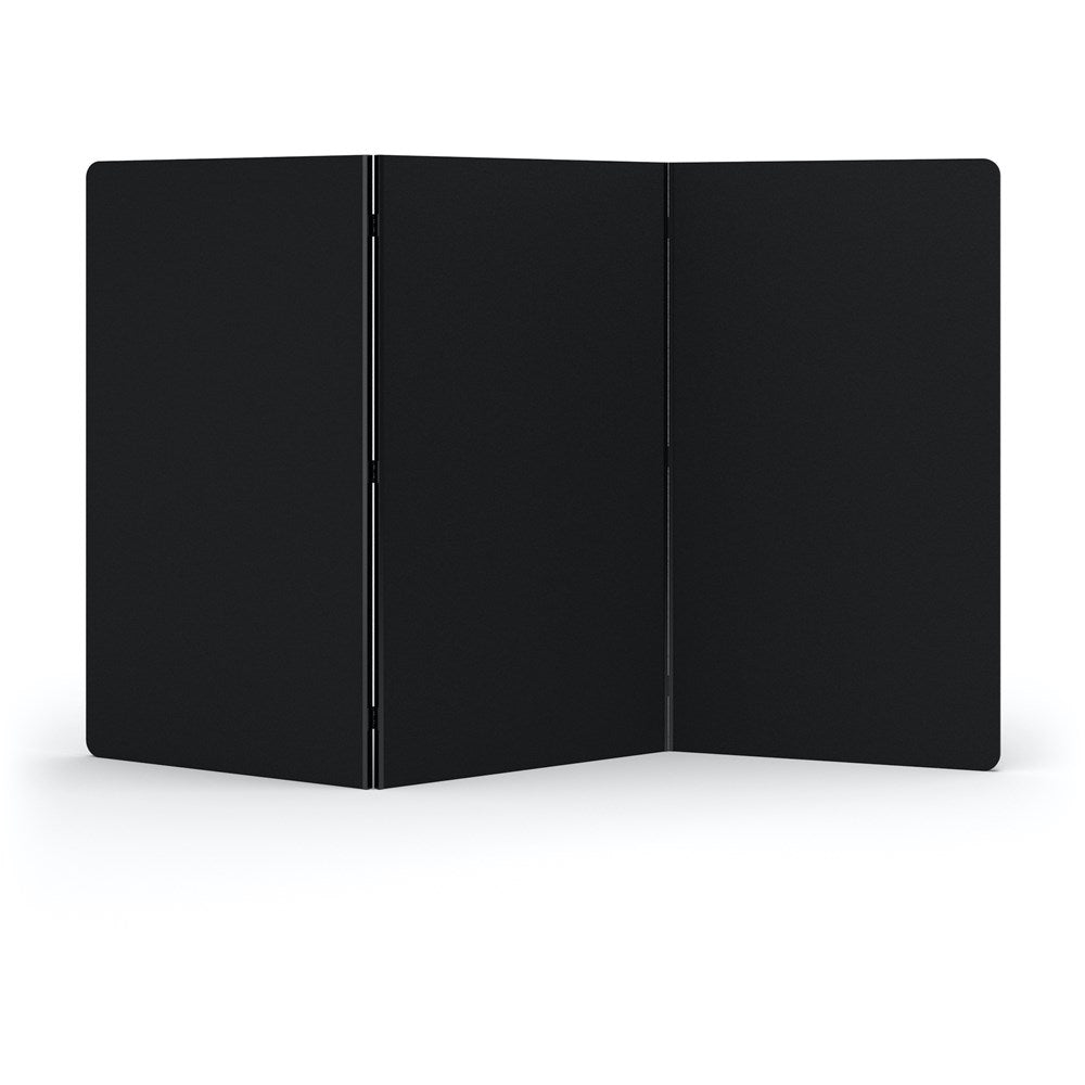 Acoustic Freestanding 3 Panel Partition-Noise Reduction-Black-Commercial Traders - Office Furniture