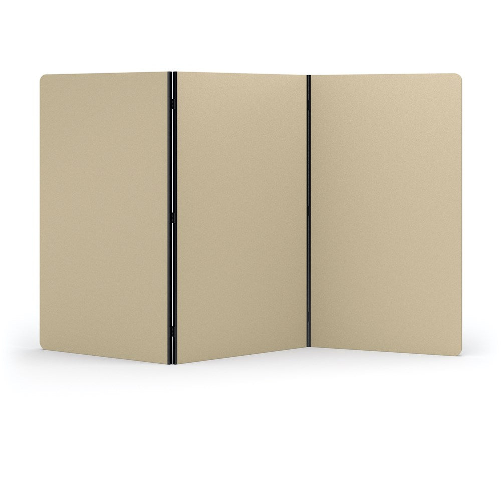 Acoustic Freestanding 3 Panel Partition-Noise Reduction-Rust-Commercial Traders - Office Furniture