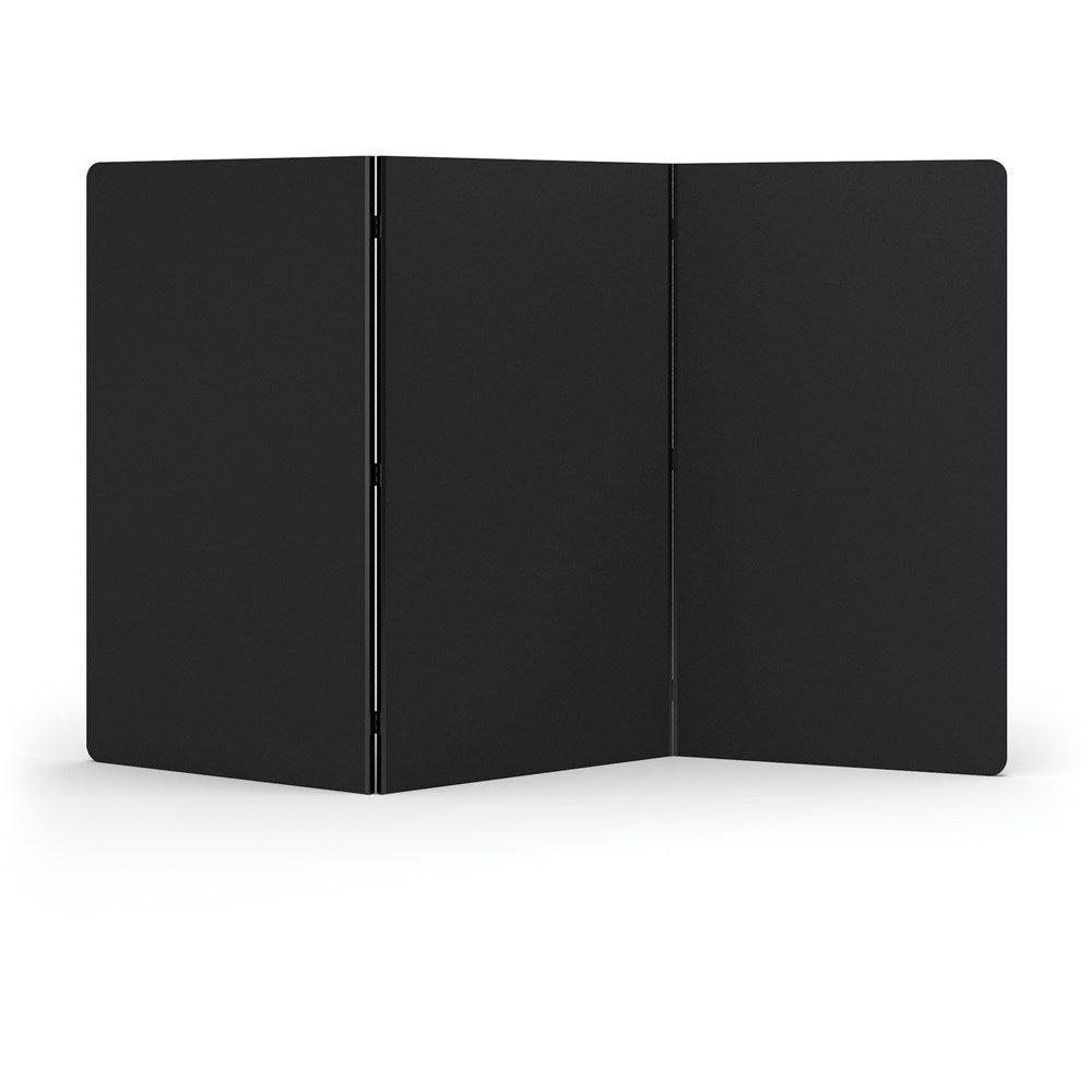 Acoustic Freestanding 3 Panel Partition-Noise Reduction-Dark Grey-Commercial Traders - Office Furniture