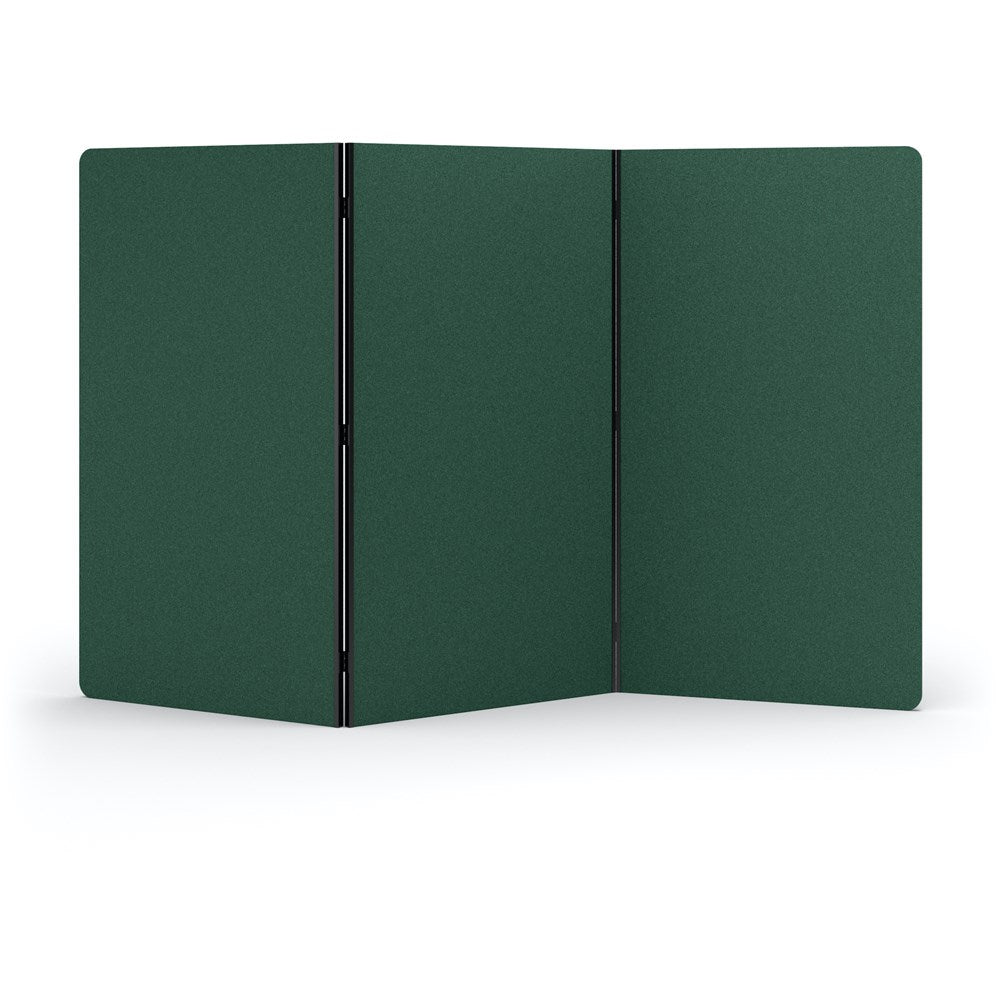 Acoustic Freestanding 3 Panel Partition-Noise Reduction-Forest Green-Commercial Traders - Office Furniture