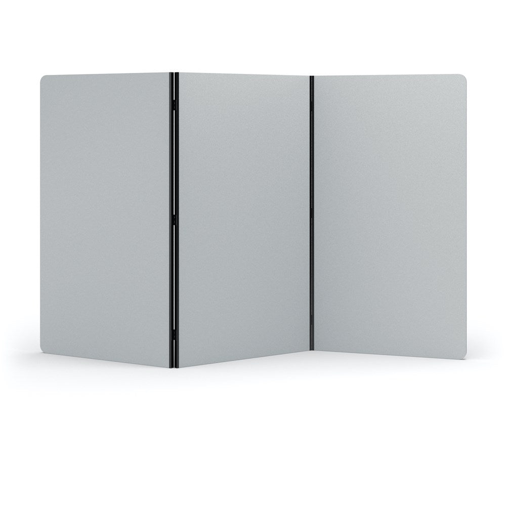 Acoustic Freestanding 3 Panel Partition-Noise Reduction-Lavender Grey-Commercial Traders - Office Furniture