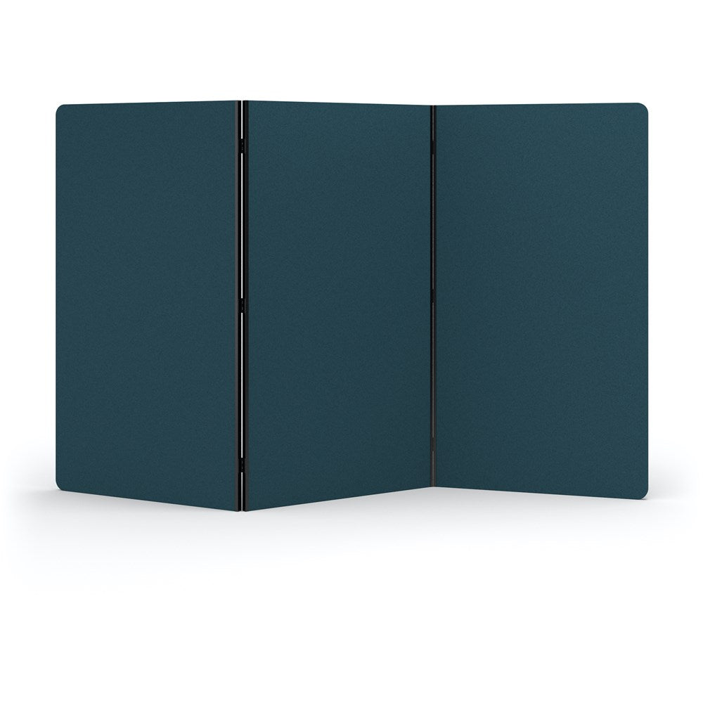 Acoustic Freestanding 3 Panel Partition-Noise Reduction-Pageant Blue-Commercial Traders - Office Furniture