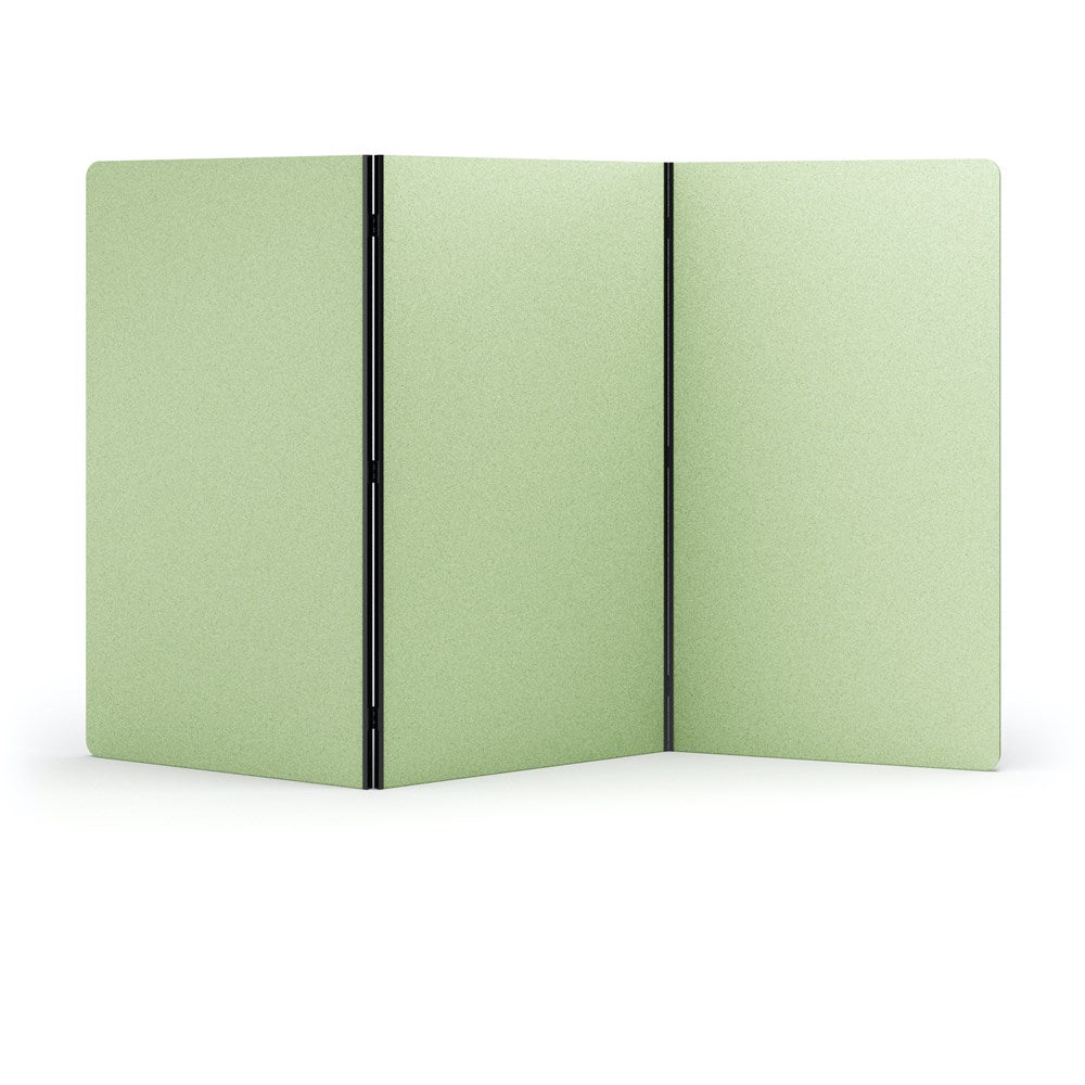 Acoustic Freestanding 3 Panel Partition-Noise Reduction-Leaf Green-Commercial Traders - Office Furniture