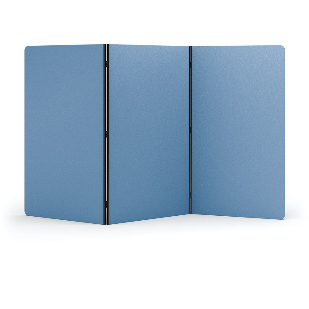 Acoustic Freestanding 3 Panel Partition-Noise Reduction-Sky Blue-Commercial Traders - Office Furniture