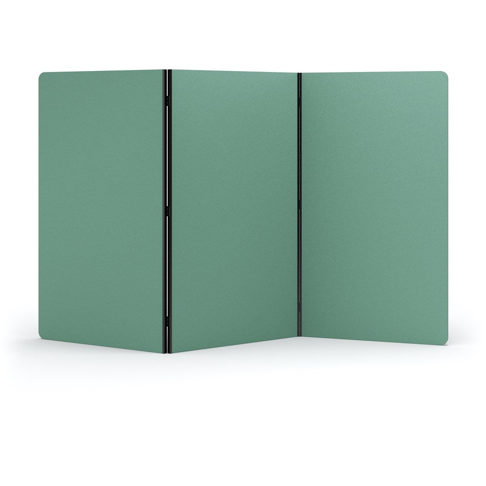 Acoustic Freestanding 3 Panel Partition-Noise Reduction-Turquoise-Commercial Traders - Office Furniture