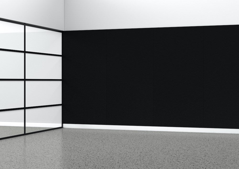 Acoustic Panel - 12mm thick - 1220 x 2440-Noise Reduction-Black-Commercial Traders - Office Furniture