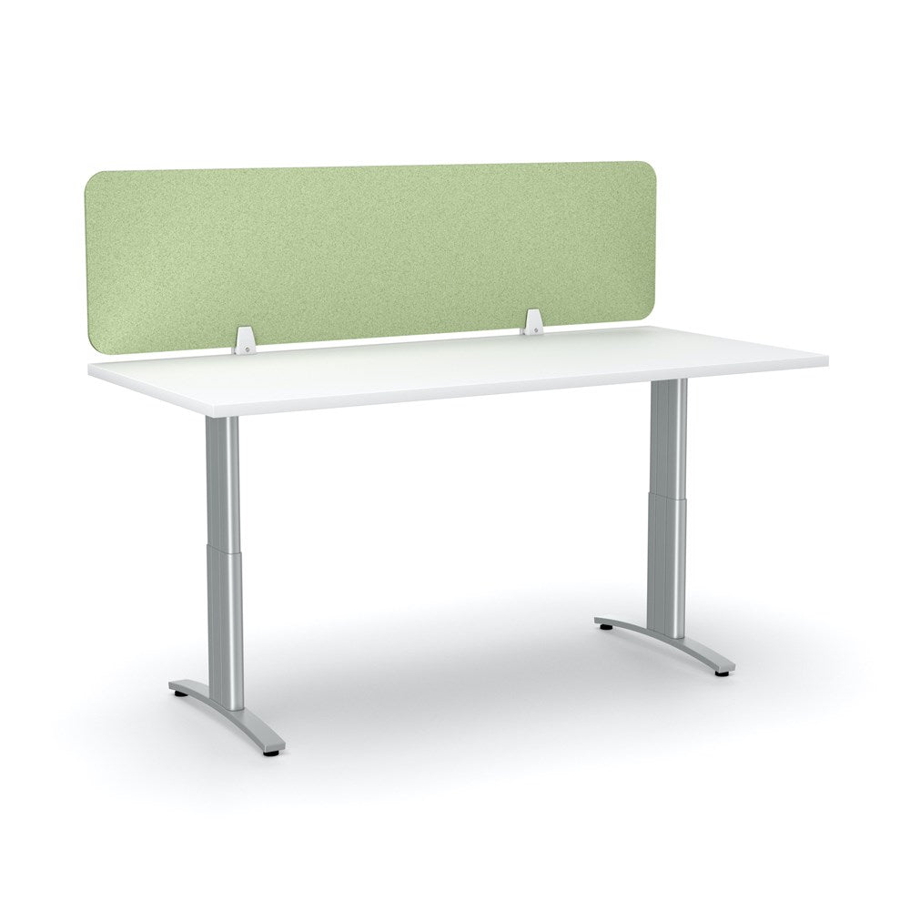 Acoustic Desk Screen - 24mm-Office Partitons-400 x 1200-Leaf Green-Commercial Traders - Office Furniture