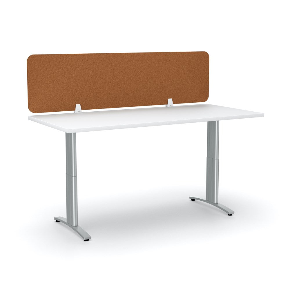 Acoustic Desk Screen - 24mm-Office Partitons-400 x 1200-Rust-Commercial Traders - Office Furniture