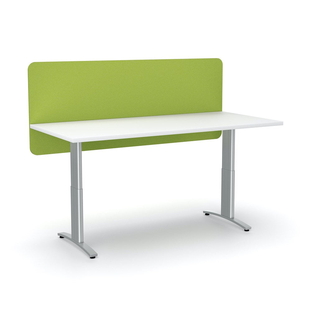 Acoustic Desk Screen Modesty Panel-Acoustic-600 x 1200-Apple Green-Commercial Traders - Office Furniture