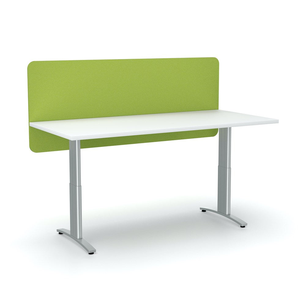 Acoustic 24 mm Desk Screen Modesty Panel (600mm high)-Acoustic-600 x 1200-Apple Green-Commercial Traders - Office Furniture
