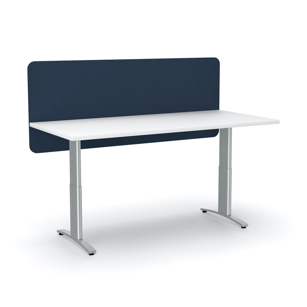 Acoustic 24 mm Desk Screen Modesty Panel (600mm high)-Acoustic-600 x 1200-Navy Peony-Commercial Traders - Office Furniture