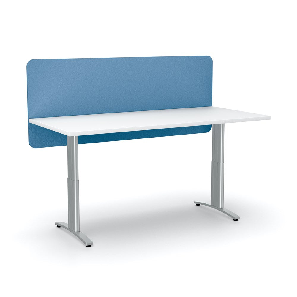 Acoustic Desk Screen Modesty Panel-Acoustic-600 x 1200-Sky Blue-Commercial Traders - Office Furniture