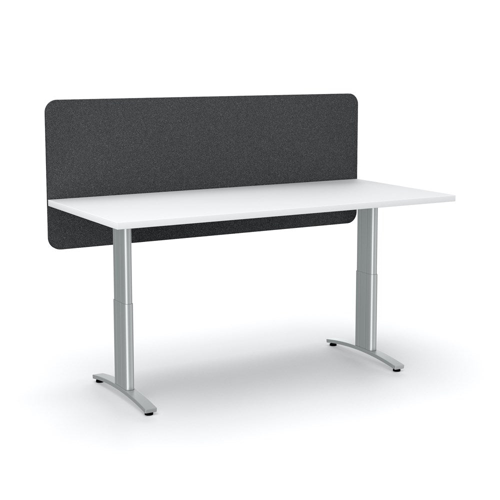 Acoustic Desk Screen Modesty Panel-Acoustic-600 x 1200-Sesame Grey-Commercial Traders - Office Furniture