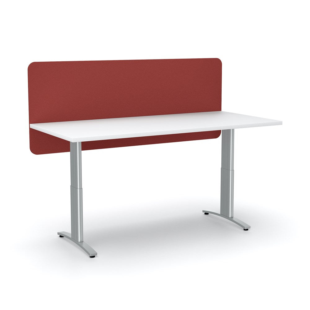 Acoustic Desk Screen Modesty Panel-Acoustic-600 x 1500-Wine-Commercial Traders - Office Furniture
