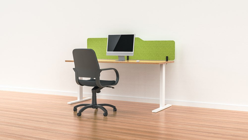 Acoustic Desk Screen Milford-Office Partitons-400 x 1200-Apple Green-Commercial Traders - Office Furniture
