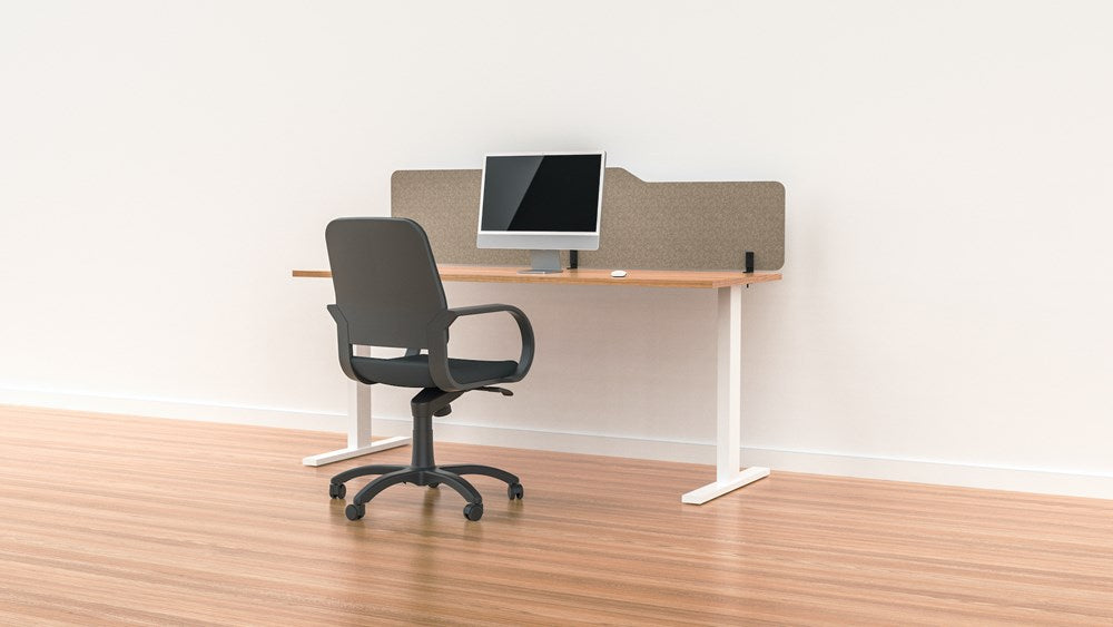 Acoustic Desk Screen Milford-Office Partitons-400 x 1200-Dark Camel-Commercial Traders - Office Furniture