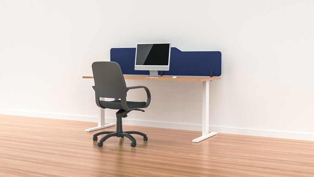 Acoustic Desk Screen Milford-Office Partitons-400 x 1200-Navy Peony-Commercial Traders - Office Furniture